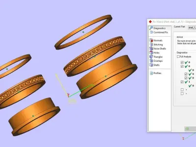 Wedding Bands 05 3D print model