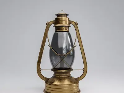 Oil Lamp Low-poly 3D model