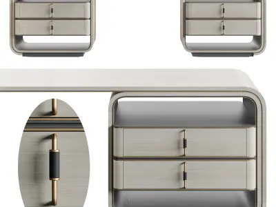 Frato COLMAR Luxury Desk Low-poly 3D model