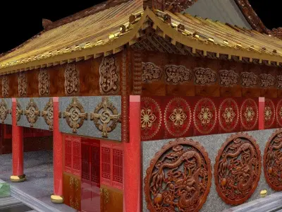 Chinese ancient house 3D model 48