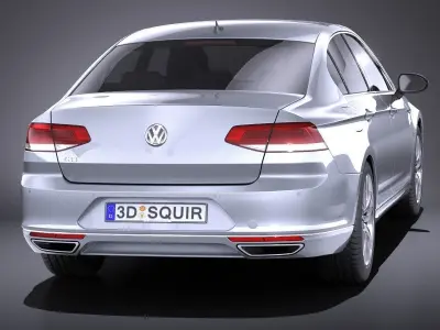 Volkswagen Passat B8 2015 VRAY 3D model