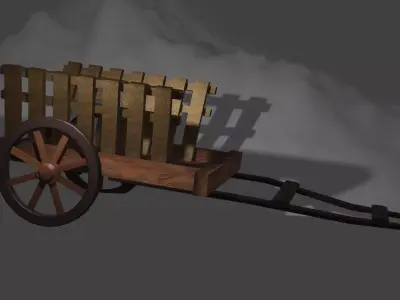 The Bullock Cart 3D model