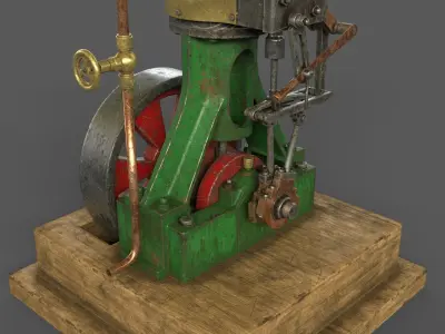 5A Vertical Steam Engine 3D model