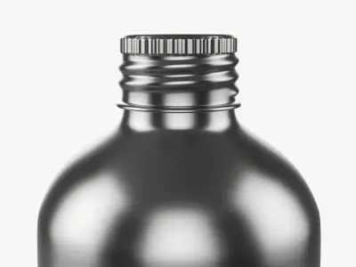 Bottle with cap metal large 3D model