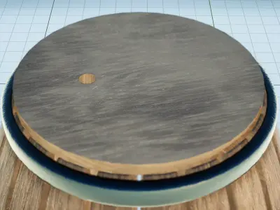 Wood Barrel Free low-poly 3D model