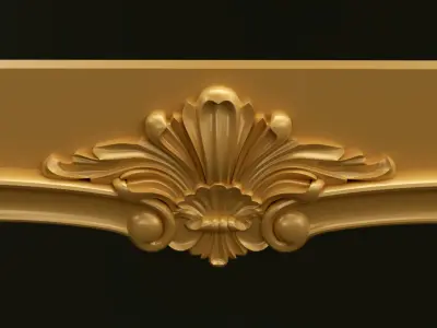 Classic Style Wooden Chair Base for CNC 3D model