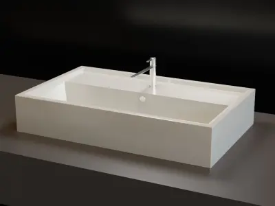 Sink Collection glass on wall 3D model