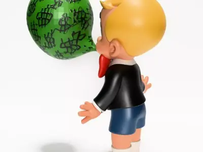  Poor Little Richie Rich Boy Cash Bubble Gum Kid Comics toy 3D print model