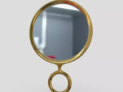 Hand Mirror 4 Low-poly 3D model