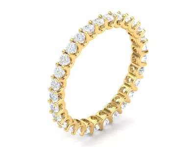 U Shaped Eternity Ring 2 point 2 mm stone size swiss 20 and EU60 3D print model