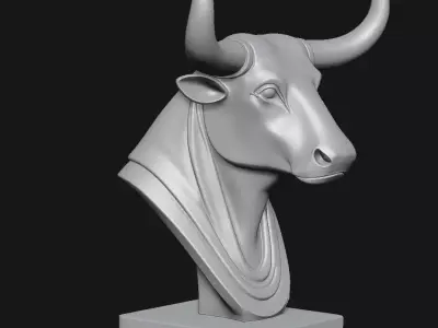 bull sculpture 3D print model
