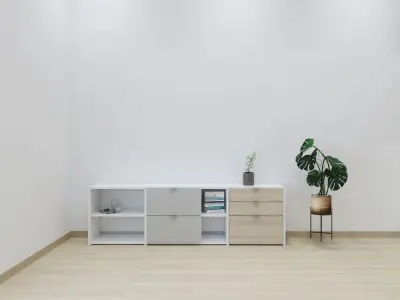 Modern minimalist living room 3D model