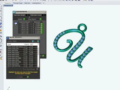Initial Letter U Alphabet pendant 3D print model