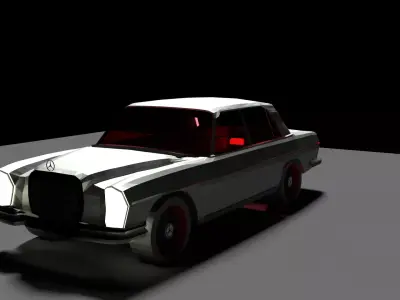 Mercedes W108 1968 Low-poly 3D model