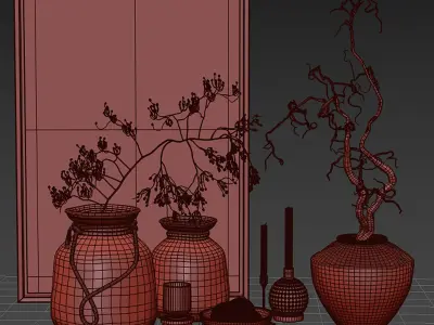 decorative set 3 3D model purchase