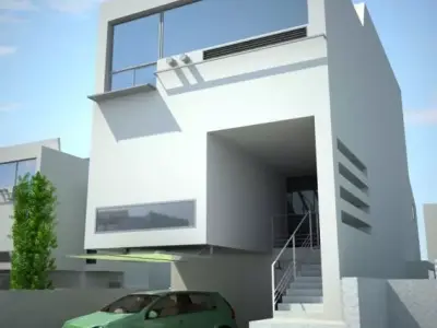 Modern Cottage House 3D model