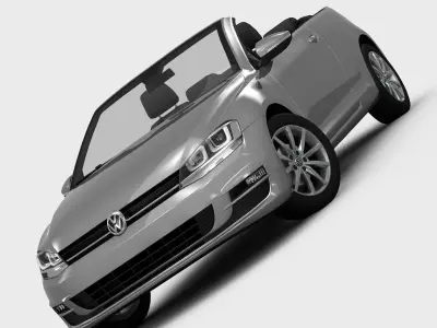 Volkswagen Golf 7 Cabriolet 2014 3D model