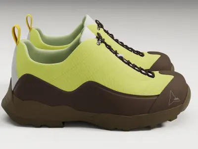 Sneakers Katharina ROA Green Low-poly 3D model