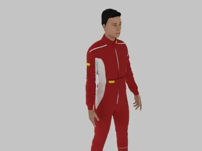 Race Driver Low-poly 3D model