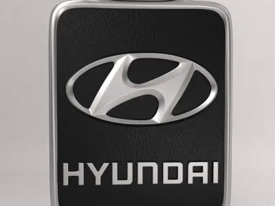 Hyundai car logo keychain 3d model  3D model