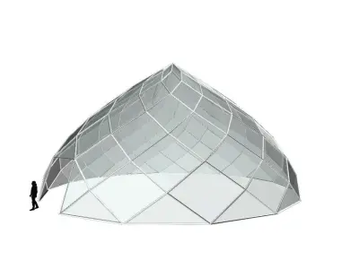 Pointed Dome with Door Opening and enclosure Panels 3D model