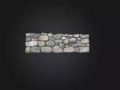 Stonewall Formation Low-poly 3D model