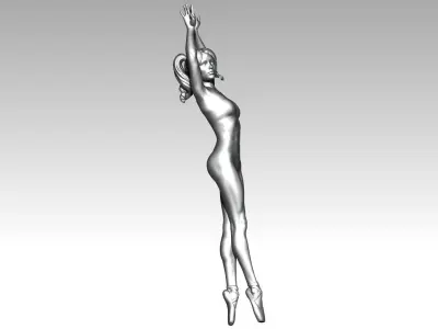 Girl Woman Sport Dance Statue 3D print model