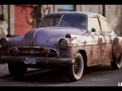 Classic Vehicles Bundle Driveable Functional Set of 8 Vehicles  Low-poly 3D model