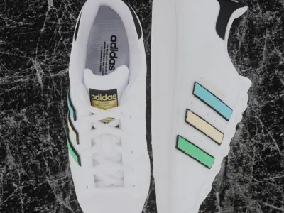 Adidas 3D Shoes - White - SuperStar Series Low-poly 3D model