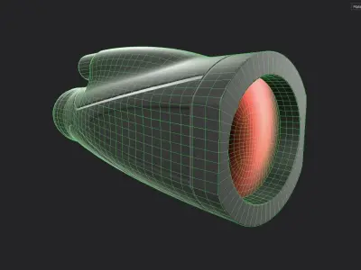 Monocular M02 Low-poly 3D model