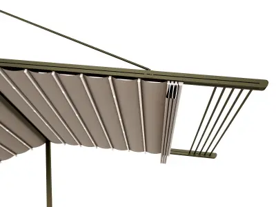 Motorized Pergola 3a bronze patina dark 3D model