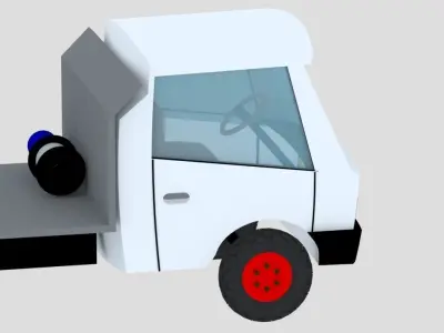 cartoon tow truck 3D model