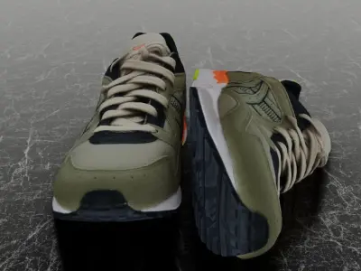 ASICS GEL LYTE V 3D SHOES Low-poly 3D model