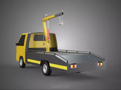 JACK CRANE LIFTER HAND CRANK WINCH HOIST TOW TRUCK PICKUP TOWING 3D model