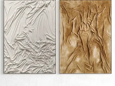 Plaster Two Photo Frame 350 Low-poly 3D model
