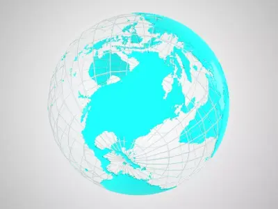 Globe News Skeleton Mint 3D model