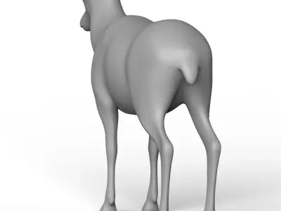 Wollaton Deer Base Mesh Low-poly 3D model