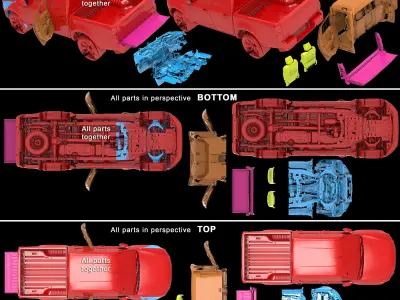 Isuzu D-Max DC EU 2020 Series Native multiple 3D Scan 3D model
