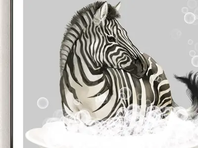 Plaster Two Photo Frame 251 Low-poly 3D model