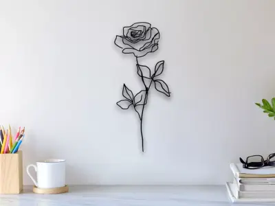 Rose Wall Art 3D print model