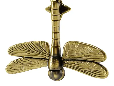 Antique Brass Dragonfly Design Front Door Knocker Vintage Style 3D model