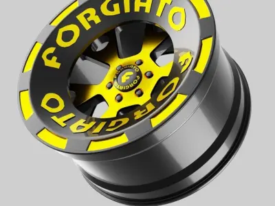 Forgiato Massa-T Wheels Low-poly 3D model