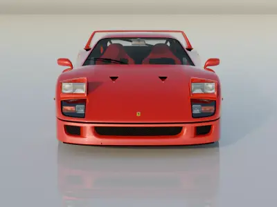 Ferrari F40 1992 Game and Cinematic Ready Realistic Low-poly 3D model