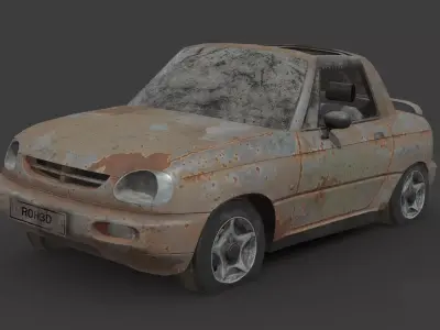 Abandoned Car - Suzuki X90 Low-poly 3D model