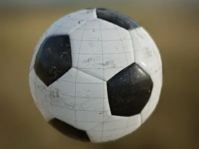Soccer Ball PBR Game Ready Low-poly 3D model