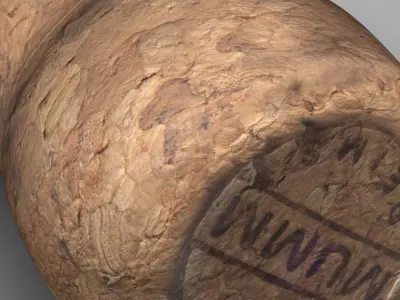 Realistic Champagne cork 3D model