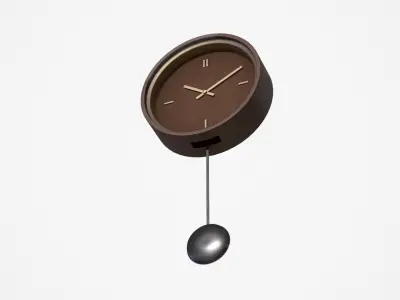 STRUSK clock brown Low-poly 3D model