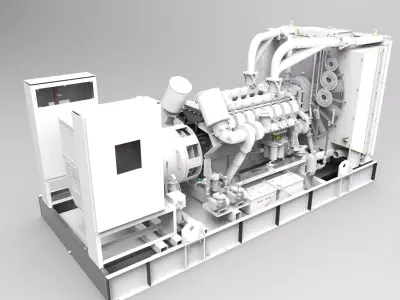 Diesel generator 3D model