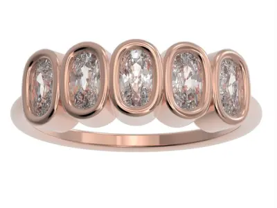 Cushion cut bezel ring  N1 3D print model