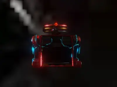 PC computer full tower case robot design 3D print model